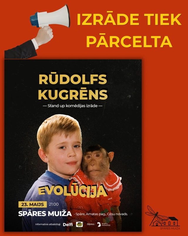PĀRCELTA Stand up komēdijas izrāde "Evolūcija"